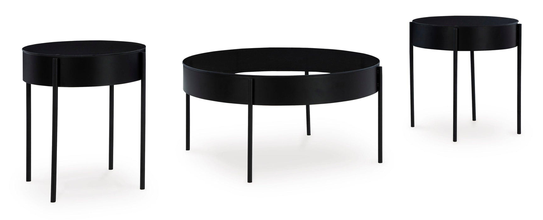 Hom Black Occasional Table Set