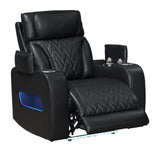 Dubai Black 3-Piece Power Reclining Set