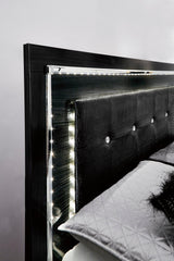 Kaydell Black Upholstered Storage Panel Bedroom Set