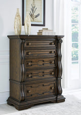Maylee Dark Brown Upholstered Panel Bedroom Set