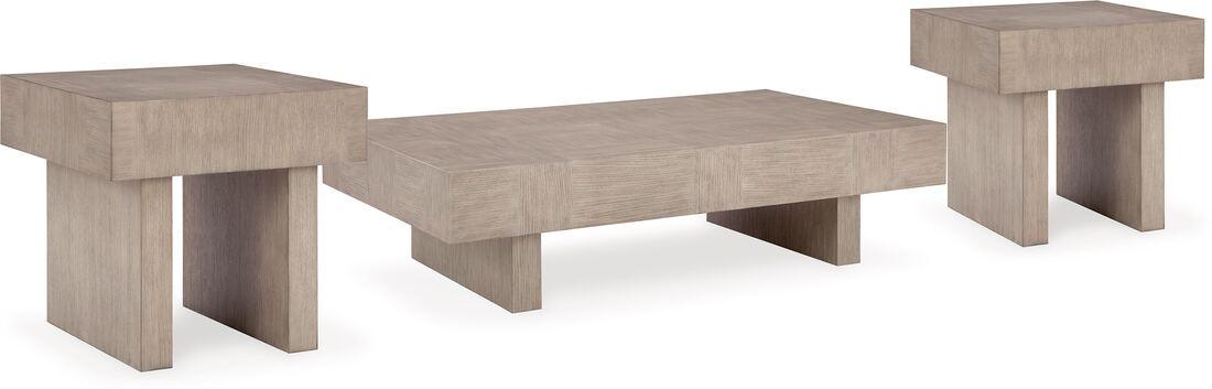 Jorlaina Light Grayish Brown Occasional Table Set