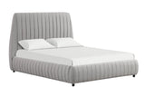 Oasis Gray Upholstered Platform Queen Bed