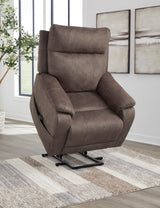 Kiha Espresso Power Lift Recliner w Heat Massage