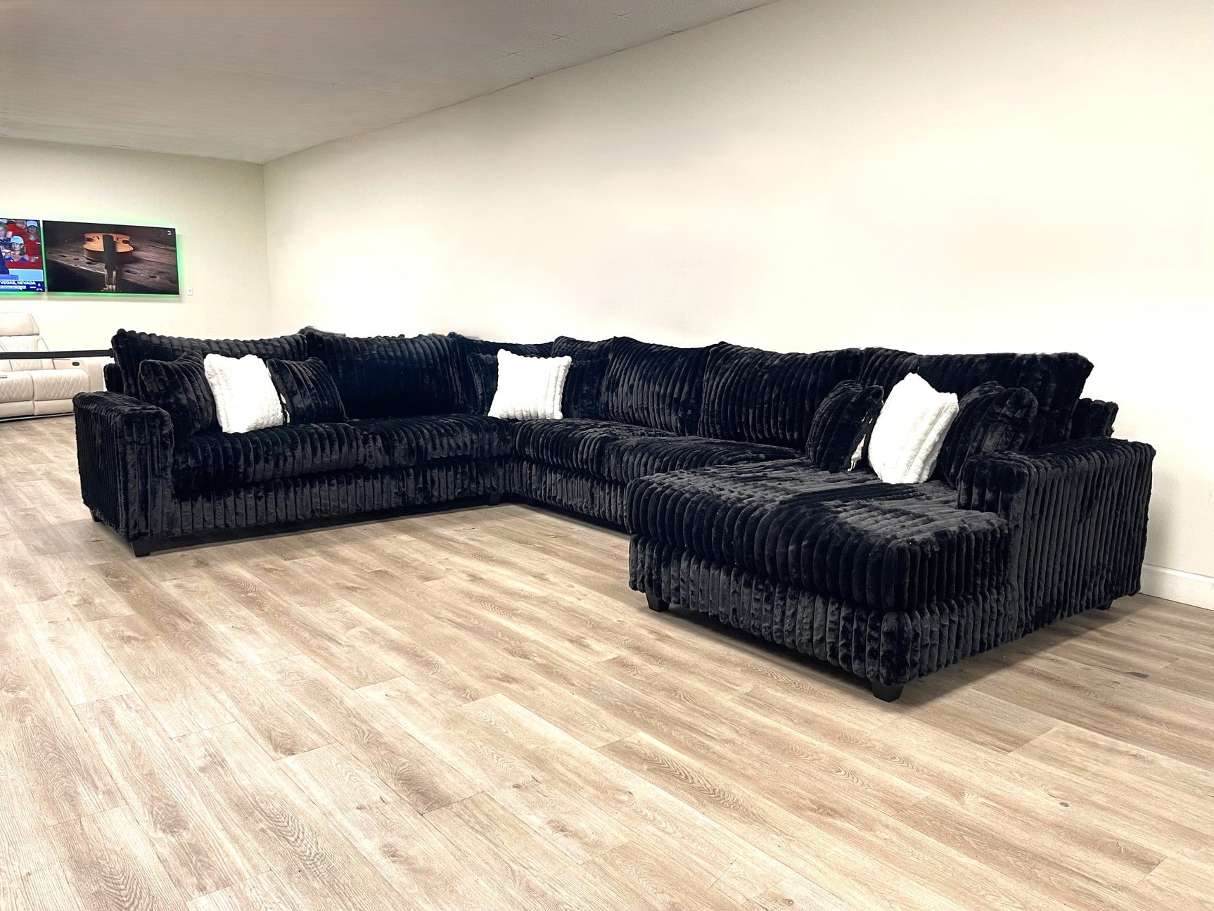 Marlo Black 4-Piece Oversized Sectional