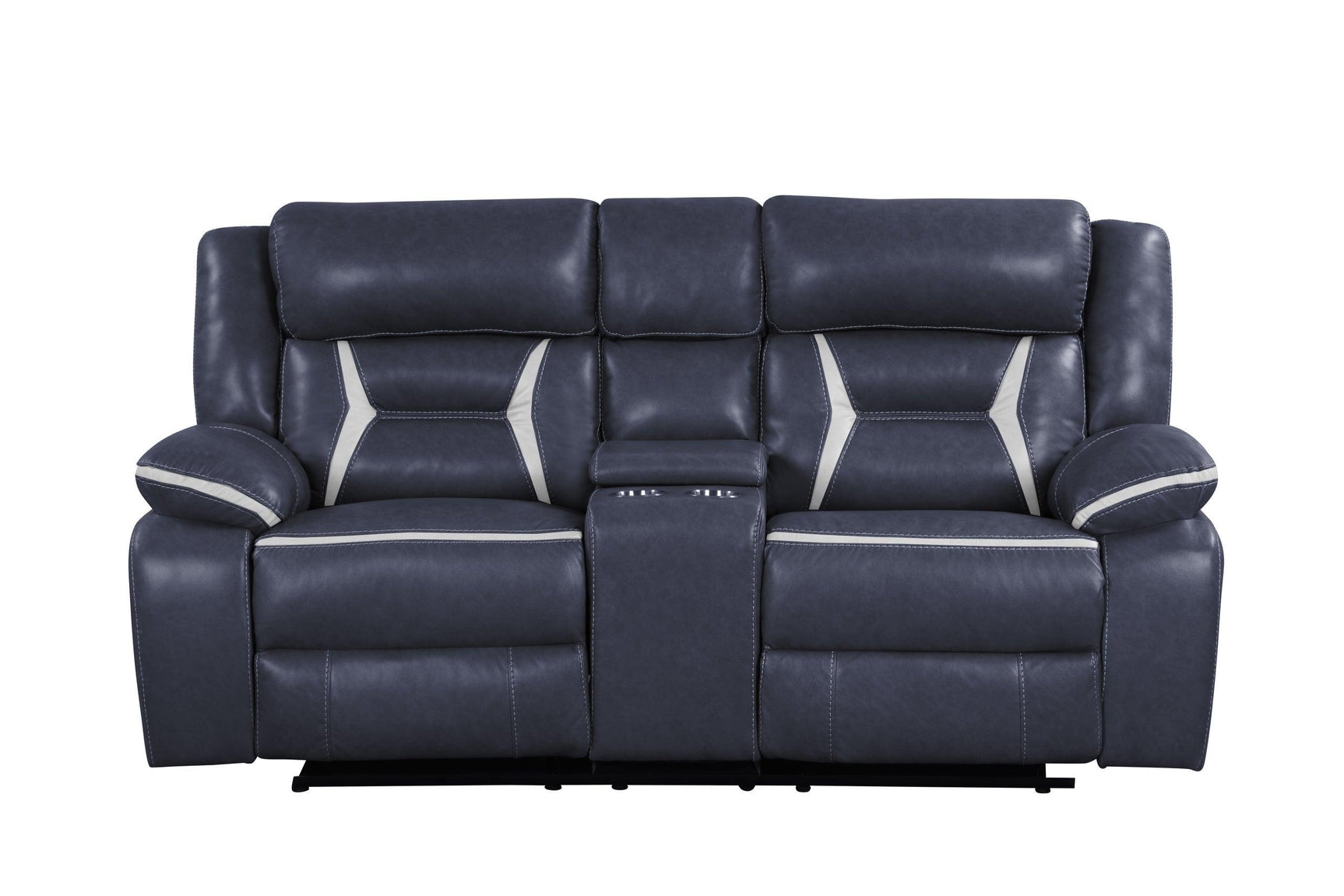 Luka Blue Oversized 3-Piece Reclining Set