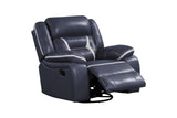Luka Blue Oversized 3-Piece Reclining Set