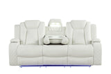 Luz White 3-Piece Reclining Set