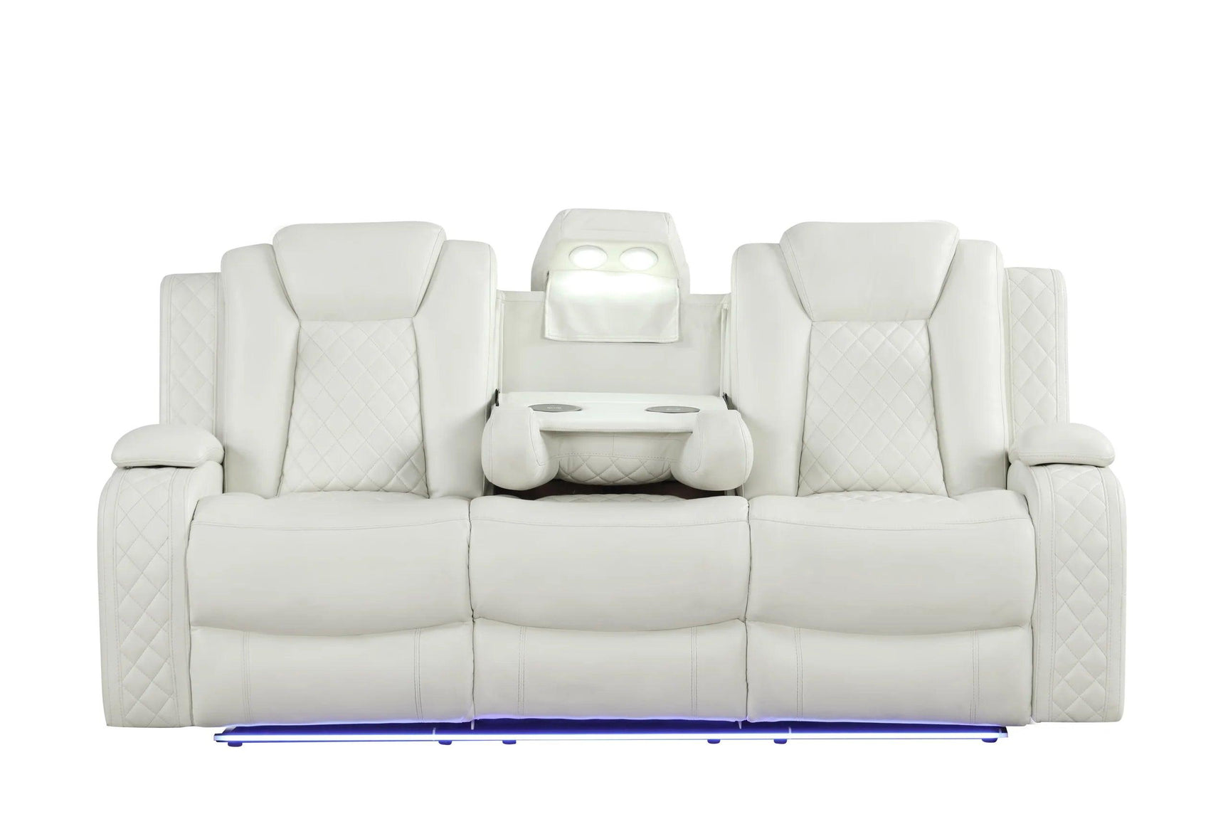 Luz White 3-Piece Reclining Set