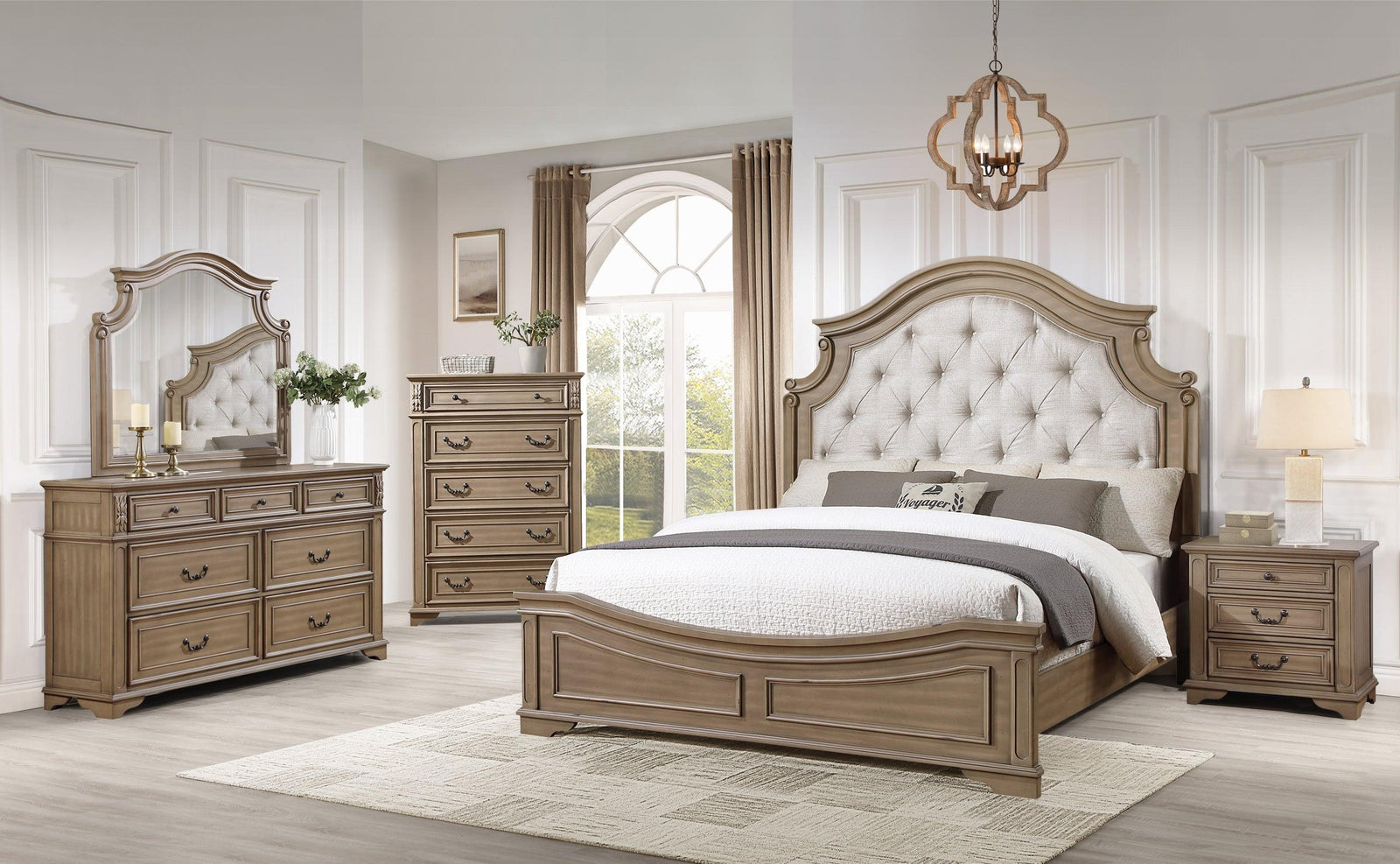 Boila Brown Upholstered King Bed