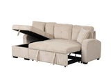Silvia Beige Reversible Sectional w Pull-Out Bed
