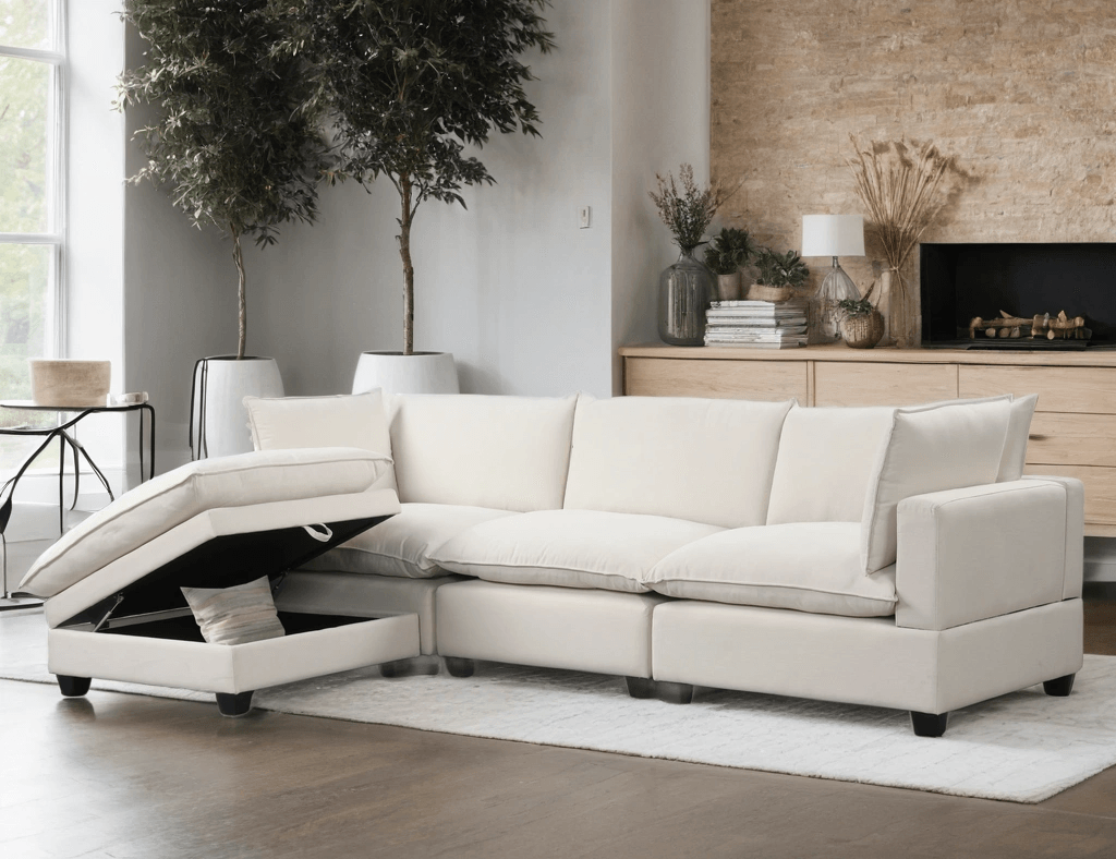 Cloud Sand Linen Modular Sectional