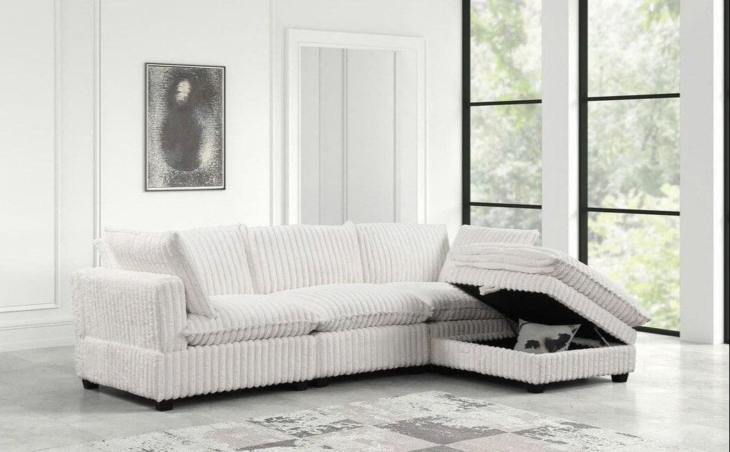 Cloud Beige Cord Modular Sectional