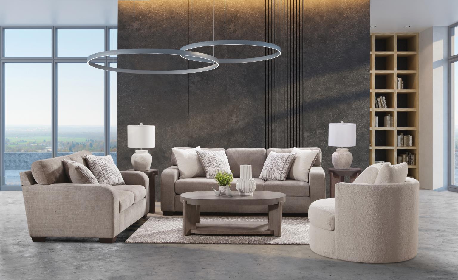 Behold Taupe Sofa & Loveseat Set