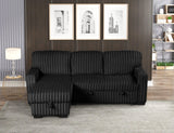 Poland Black Reversible Sectional w Pull-Out Bed