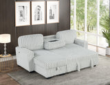 Poland Gray Reversible Sectional w Pull-Out Bed