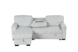 Poland Gray Reversible Sectional w Pull-Out Bed