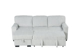 Poland Gray Reversible Sectional w Pull-Out Bed