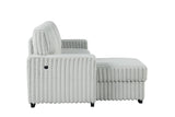 Poland Gray Reversible Sectional w Pull-Out Bed
