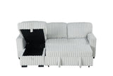 Poland Gray Reversible Sectional w Pull-Out Bed