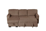 Poland Mocha Reversible Sectional w Pull-Out Bed