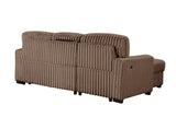 Poland Mocha Reversible Sectional w Pull-Out Bed