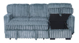 Poland Charcoal Reversible Sectional w Pull-Out Bed