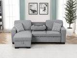 Pacific Gray Reversible Sectional w Pull-Out Bed
