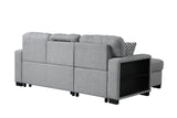 Pacific Gray Reversible Sectional w Pull-Out Bed