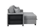 Pacific Gray Reversible Sectional w Pull-Out Bed