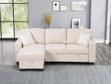 Pacific Beige Reversible Sectional w Pull-Out Bed