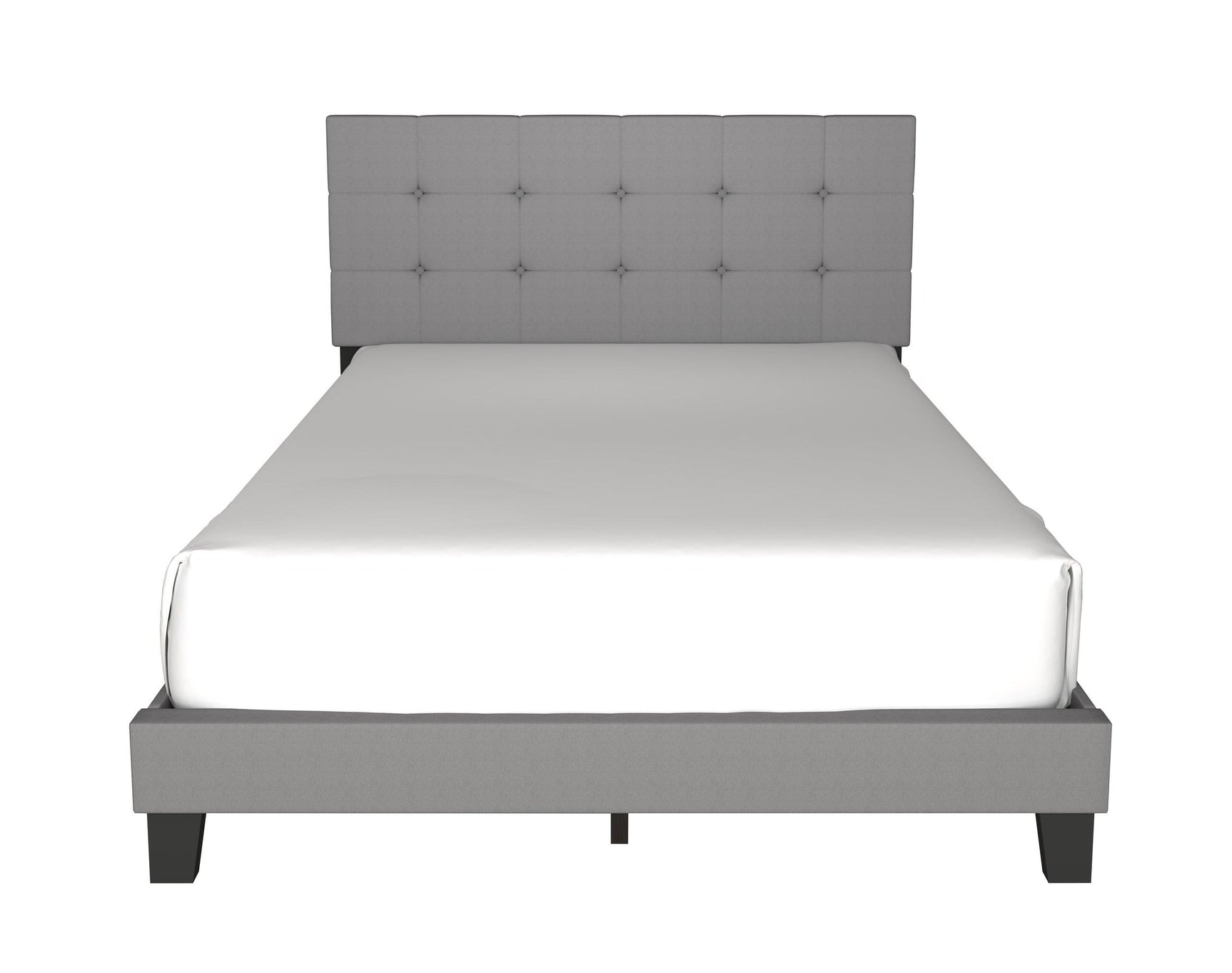 Nini Gray Upholstered Platform Queen Bed