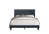Nini Charcoal Upholstered Platform Full Bed