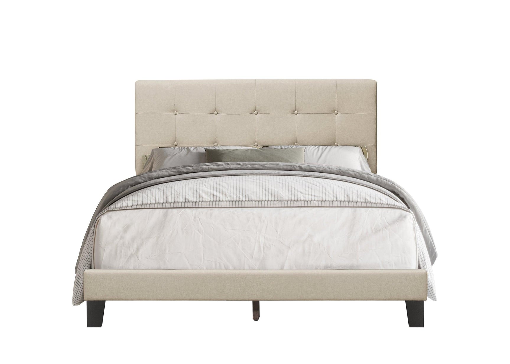 Nini Fog Upholstered Platform Twin Bed