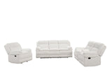 Heaven White 3-Piece Reclining Set