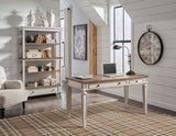 Realyn White Brown Bookcase