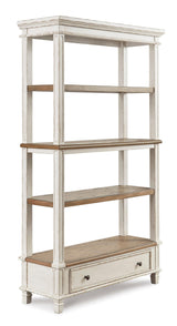 Realyn White Brown Bookcase