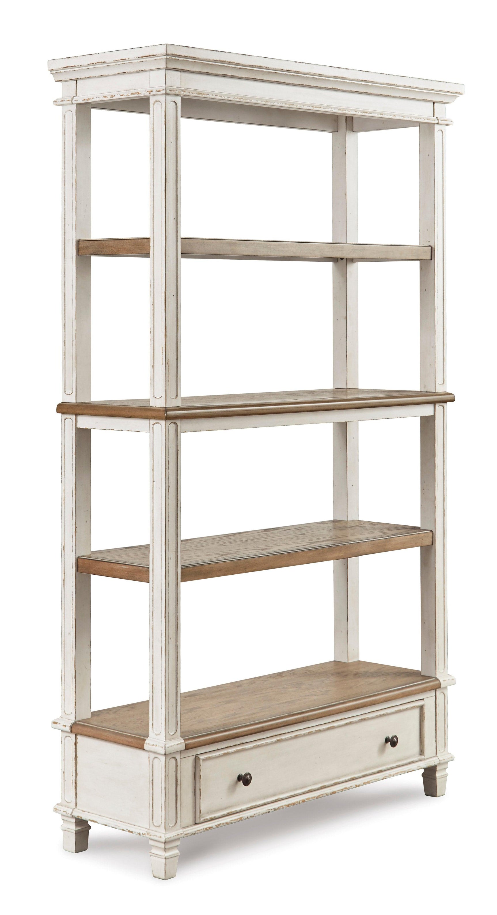 Realyn White Brown Bookcase