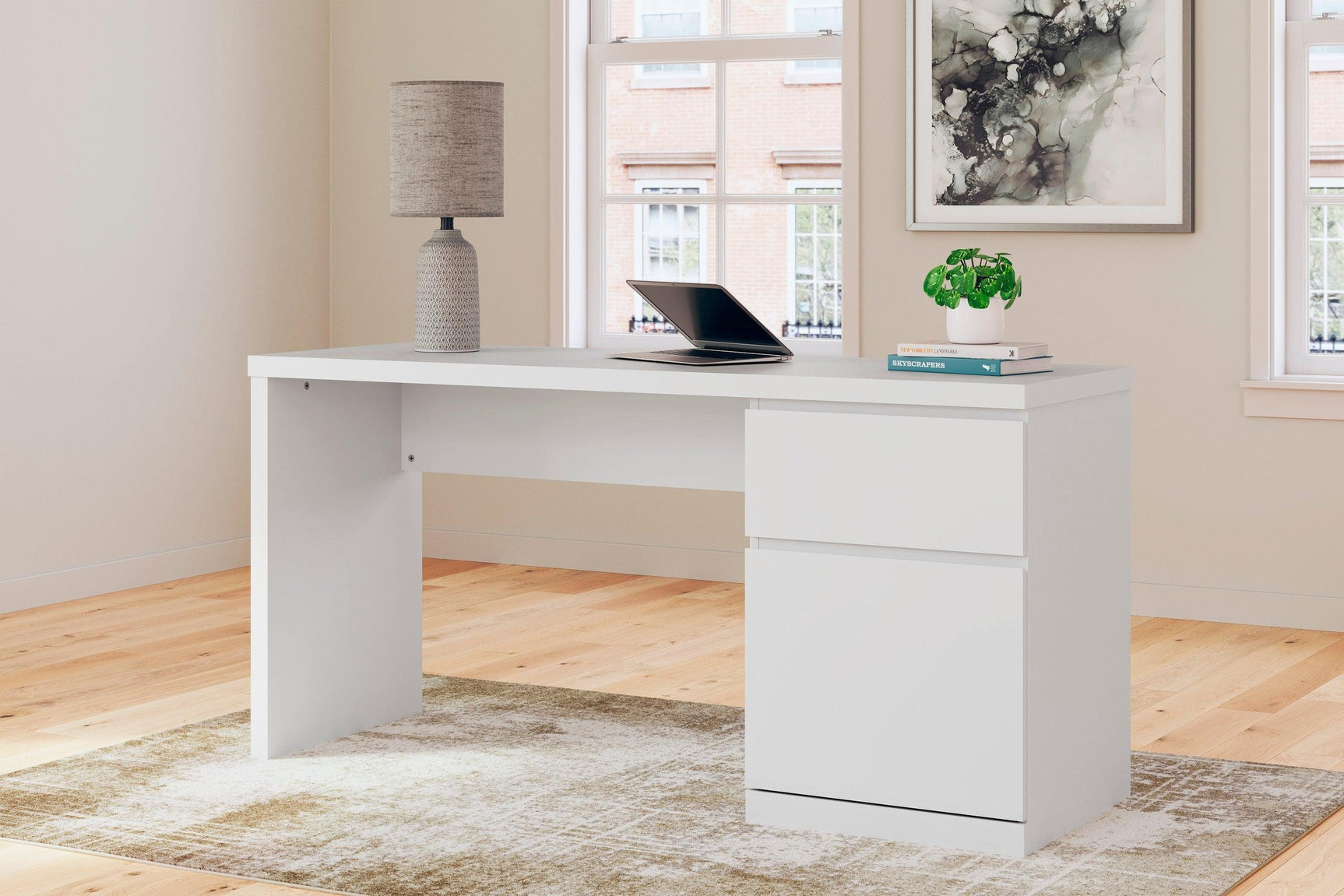Onita White Office Desk