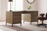 Roanhowe Brown Office Desk w USB-A/USB-C PORTS