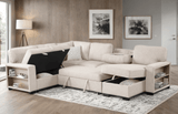 Atlantic Beige Sectional w Pull-Out Bed