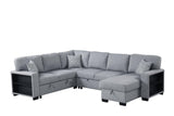 Atlantic Gray Sectional w Pull-Out Bed