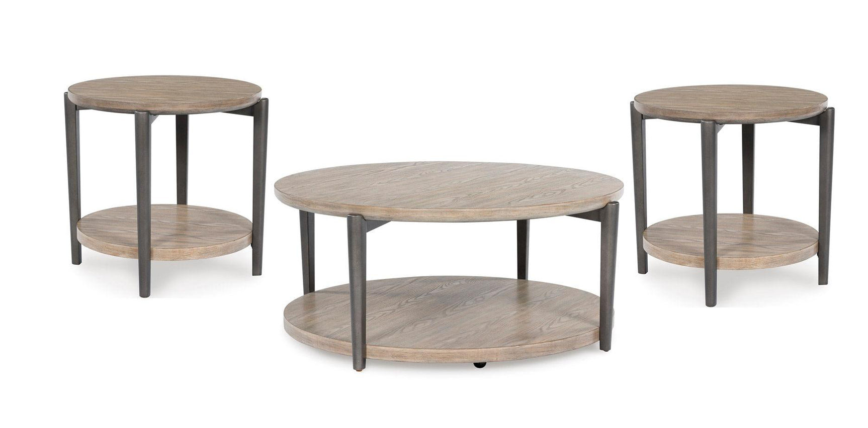 Dyonton Light Grayish Brown Occasional Table Set