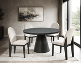 Dira Black Gray Dining Room Set