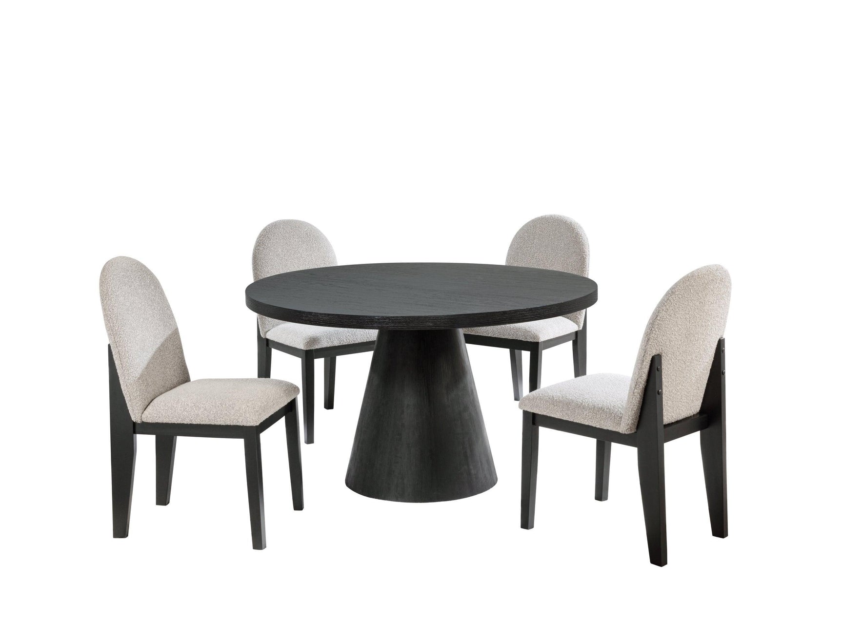 Dira Black Gray Dining Room Set