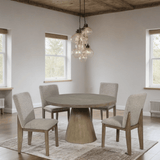 Dina Gray Round Dining Room Set