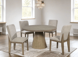 Dina Gray Round Dining Room Set