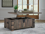 Hollum Rustic Brown Lift Top Cocktail Table