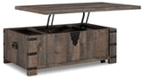 Hollum Rustic Brown Lift Top Cocktail Table
