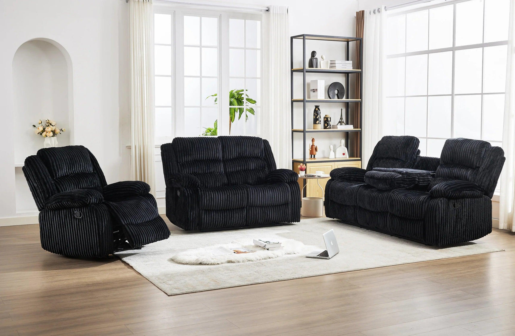 Dynamo Onyx 3-Piece Reclining Set