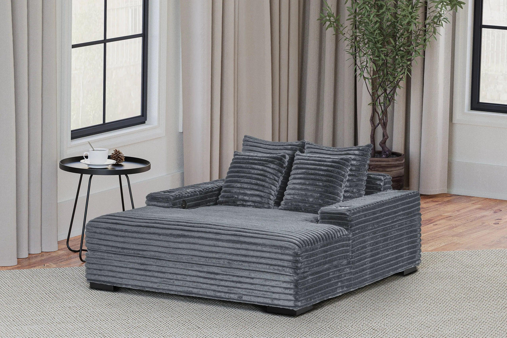 Happy Homes 3800 Charcoal Chaise Lounge